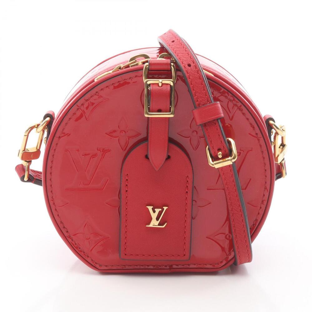 Louis Vuitton Boite Chapeau Shoulder Bag Leather Vernis Red